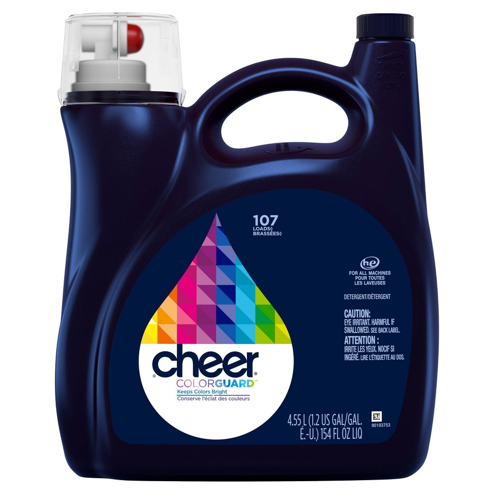 Cheer Liquid Laundry Detergent  107 Loads  154 fl Oz  HE Compatible