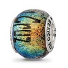 Black Bow Jewelry Santa Cruz & Palm Trees Dichroic Glass & Sterling Silver Bead Charm - 4 of 4