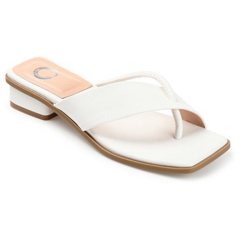 White foam cheap flip flops