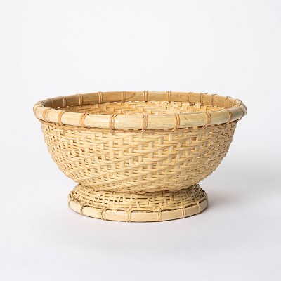 5" x 10" Round Bamboo Woven Bowl Natural - Threshold™ designed with Studio McGee