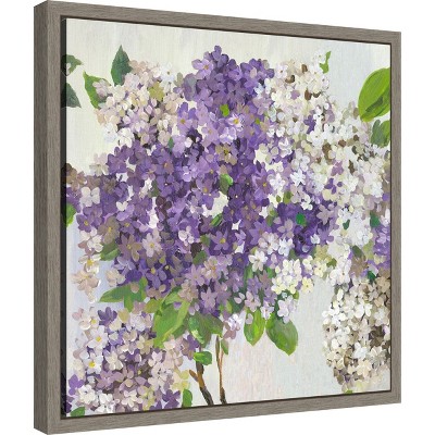 Purple and White Hydrangea Canvas Wall Art Print