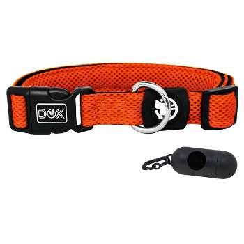 DDOXX Nylon Strong & Adjustable Dog Collar - Medium - Orange