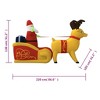 vidaXL Christmas Inflatable Santa and Reindeer Decoration LED 4.3ft - 4 of 4
