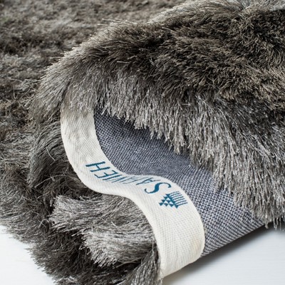 Titanium Tufted Synthetic 4' x 6' Handmade Shag Rug