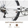 WEIZE Beach Cruiser Bike 26 inch City Bikes Commuter Bicycle for Adult 7-Speed Comfortable with Rear Rack or Basket White - 4 of 4