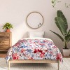 Deny Designs Ninola Design Liberty Colorful Petals Red and Blue Twin/Twin XL Comforter and Sham Set (2-3pc Set) - 3 of 4