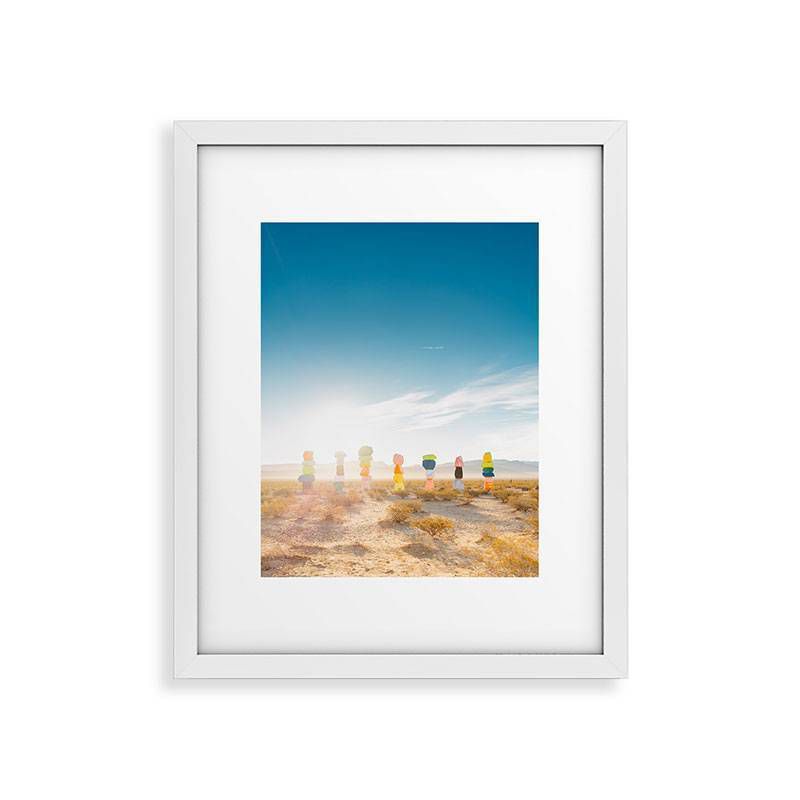 Bethany Young Photography Seven Magic Mountains Sunrise Framed Wall Art - Deny Designs, 1 of 4