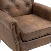 Gulches Wood Frame PU Leather Accent Chair Modern Lounge Armchair with Sturdy Rubber Wood Legs, 250lb Capacity, Easy 15-Min - 4 of 4