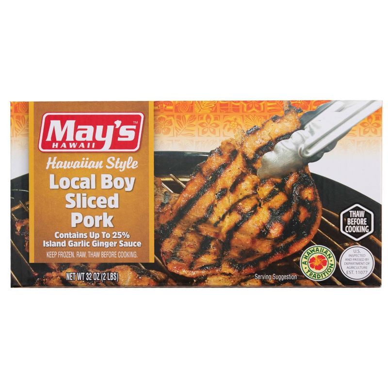 May&#39;s Hawaiian Style Local Boy Sliced Pork - Frozen - 32oz, 1 of 7