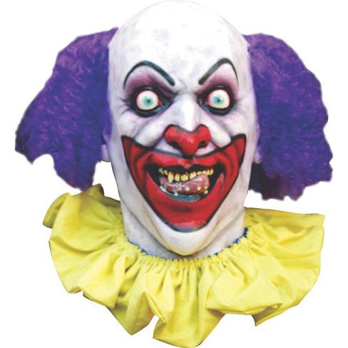 Ghoulish Mens Scary Lust Clown Purple Hair Costume Mask - - Red