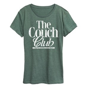 Women's - Instant Message - Valentine's Day Couch Club Short Sleeve Graphic T-Shirt - 1 of 4