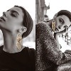 Bohemian Boho Tassel Dangle Drop Earrings for Women – Lightweight Filigree Gypsy Coin Chandelier Disc Charm Hoops – Included Gift Box - 3 of 4