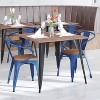 Flash Furniture Luna Commercial Grade Metal Indoor-Outdoor Stack Chair with Arms, All-Weather Polystyrene Seat and Vertical Slat Back - 2 of 4