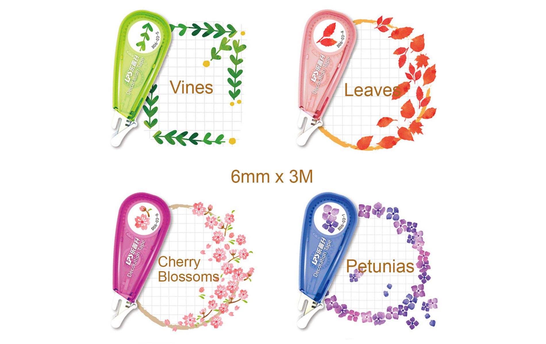 Wrapables Novelty Sticker Machine Pens, Decorative Stationery Supplies for Home Office School, Nature