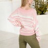 Anna-Kaci Women's Striped Knit Sweater with Long Sleeves and Relaxed Fit - 3 of 4