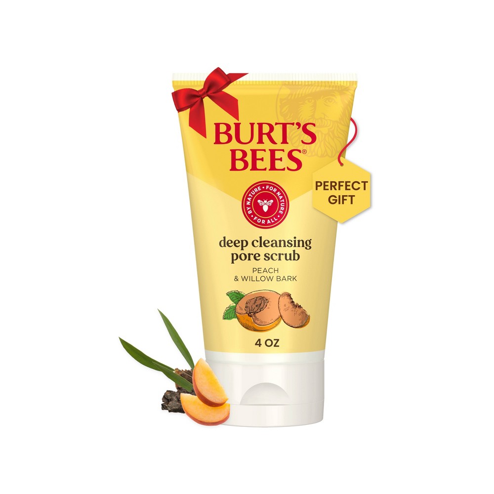 Burt's Bees Peach & Willow Bark Deep Cleansing Pore Facial Scrub - Unscented - 4oz