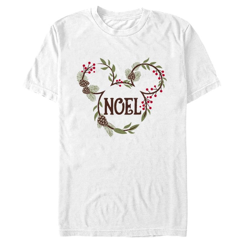 Men's Mickey & Friends Christmas Noel and Mouse T-Shirt, 1 of 6