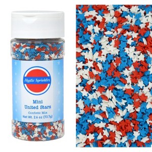 Mystic Sprinkles Mini United Stars Confetti Mix 2.6oz Bottle - 1 of 4