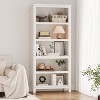 Wooden Bookcase 5 Tier Storage Bookshelf Farmhouse Bookshelves Rustic Vintage Etagere for Home Office - 4 of 4