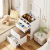 KTMBDW Makeup Vanity Desk with Mirror & Lights, Vanity Table with Drawers & Storage Shelves, 3 Color Modes & Adjustable Brightness Dressing Table - 2 of 4