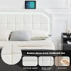Floating Bed Frame with Smart RGB LED Headboard,Modern Upholstered Platform, Adjustable Height,No Box Spring Needed - 4 of 4