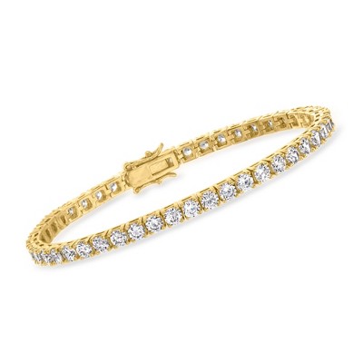 Ross-Simons 8.00 ct. t.w. CZ Tennis Bracelet in 18kt Gold Over Sterling