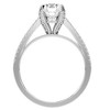 Pompeii3 1 1/10Ct Moissanite & Diamond Multi Row Engagement Ring White Yellow Rose Gold - 3 of 4