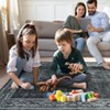 2x6 Modern Bordered Indoor Runner Rug, Machine Washable Runners, Contemporary Geometric Accent Rugs, Non Slip Non Shedding Carpet, Runner for Bedroom - 4 of 4