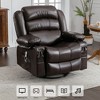 NicBex Recliner Chair Massage Chair with Heating Rocking Chair with USB Port Swivel Accent Chair Lounge Chair with Cup Holders - 3 of 4
