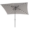Sonkuki 10x6.5 ft LED Rectangular Patio Market Umbrella w/Tilt Adjustment - 2 of 4