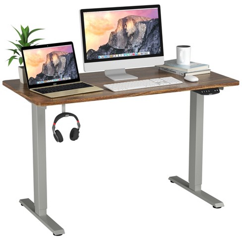 Costway L Shaped Electric Adjustable Standing Desk w/ Controller 2