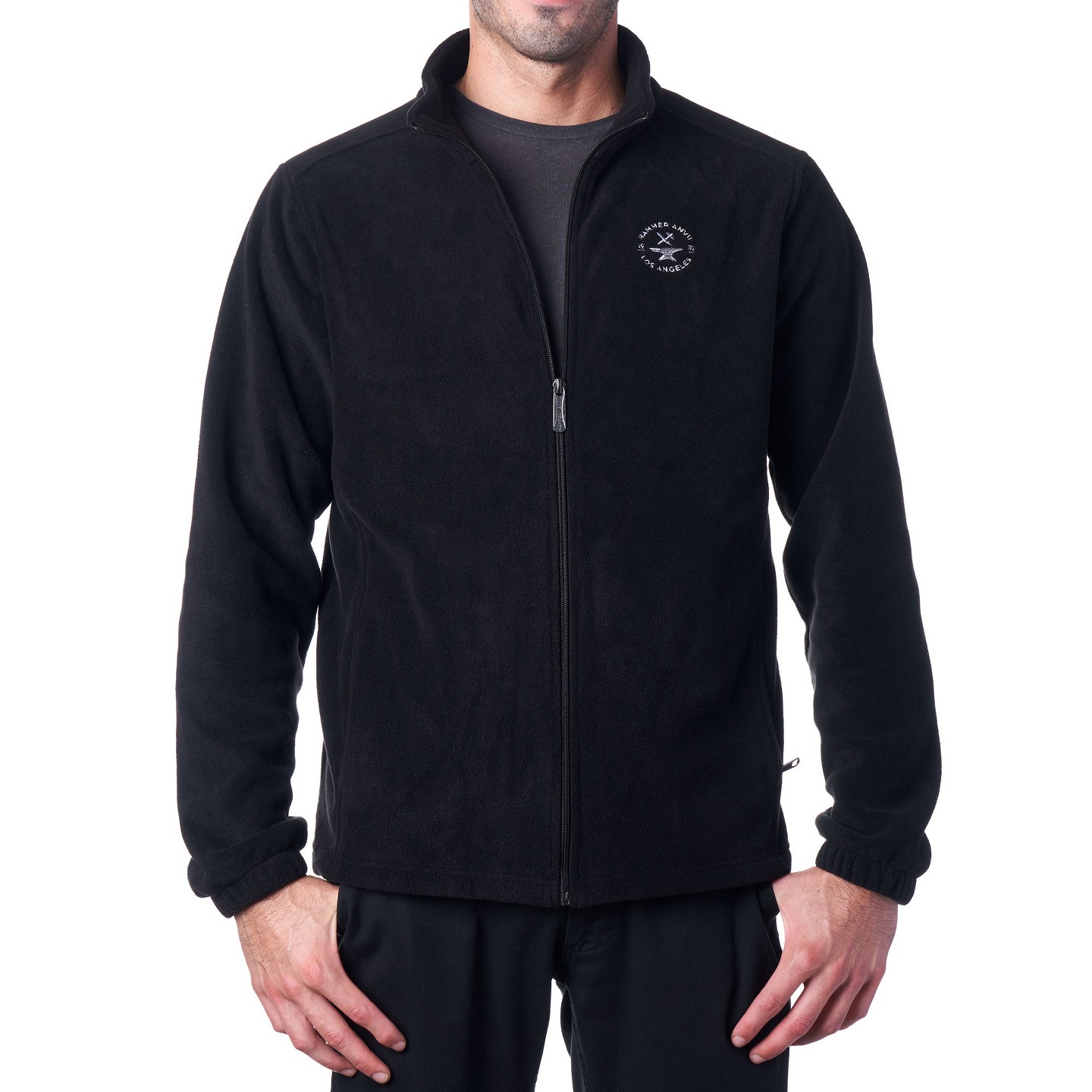 Мужская куртка Hammer Anvil Full Zip Up Warm Polar Fleece Jacket Medium BLK — фото 5