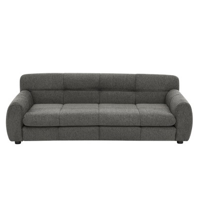 OUTSUPPLY Elevated Dog Sofa Bed for Large Dogs, Modern Linen Fabric Pet Bed with Backrest & Armrests, Washable