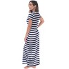 Just Love Womens Stripe Maxi Dress Knit Jersey T-Shirt Dress for Women - 2 of 3