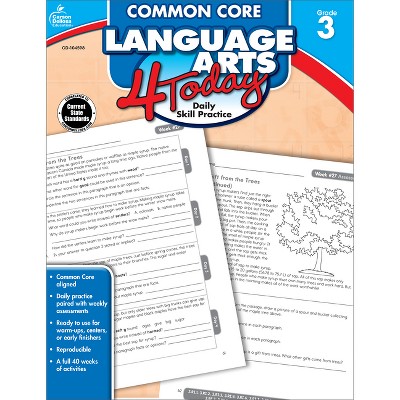Common Core Language Arts 4 Today, Grade 3 - (Common Core 4 Today) (Paperback)
