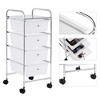 Yaheetech Drawers Rolling Storage Cart Metal Frame Plastic Drawers for Office/Home/Study - image 4 of 4