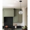 Claxy Modern Seeded Glass Globe Pendant Light Kitchen Island, Black - 4 of 4