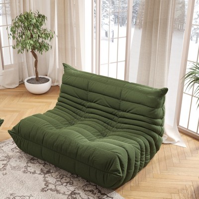SYFERLORY Armless 2-Seat Togo Two Seater Large Bean Bag Sofa