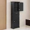 67.7" Tall Bathroom Storage Cabinet, Freestanding Storage Cabinet with Drawer and Adjustable Shelf - Leovsnove - 3 of 4