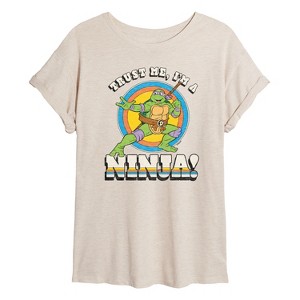 Women's - Teenage Mutant Ninja Turtles - Trust Me Ninja Oversized Graphic T-Shirt - 1 of 4