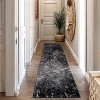 World Rug Gallery Abstract Marble Shag Rug – Blue – Cozy & Durable – Medium Pile for Living Room, Bedroom, or Entryway - 2 of 4