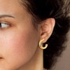 6 Pairs Hoop Earrings for Women, Lightweight Chunky Hypoallergenic Earring Set. - 4 of 4
