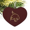 Texas State University Logo Heart Love Wood Christmas Tree Holiday Ornament - 2 of 3