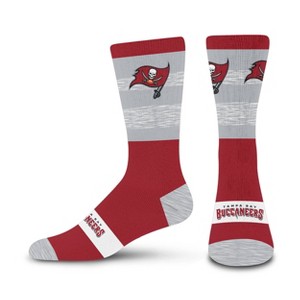 NFL Tampa Bay Buccaneers Youth Mixer Crew Socks: Cushioned Heel & Toe, Logo Pattern - 1 of 3