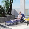 Resenkos Premium Foldable Recliner Chair, Comfortable Lounge Seat With Backrest, Ideal, Navy Blue - 3 of 4