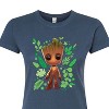 Women's - Marvel - Guardians of the Galaxy Baby Groot Leaf Fitted Graphic T-Shirt - 2 of 3
