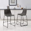 Dreama Retro Side Chair Dining Chair with Metal Legs for Kitchen, Living, Dining Room, Set of 2,The Pop Home - 3 of 4