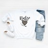 Simply Sage Market Women's Graphic Sweatshirt Leopard Nurse Heart - 3 of 3