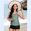Tankini Bathing Suits for Women Tummy Control Two Piece Blouson Swimsuits Athletic Modest Swimwear with Boyshorts - 4 of 4