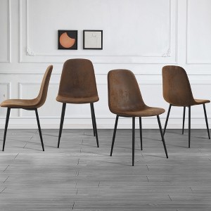 NicBex Dining Chairs Set of 4,Modern Dining Room Chairs with Metal Legs and Soft Cushions for Living Room,Kitchen and Bedroom - 1 of 4
